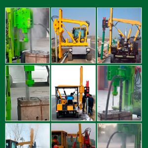 輪式護(hù)欄打樁機（小四輪打樁機）