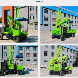 輪式護(hù)欄打樁機（小四輪打樁機）